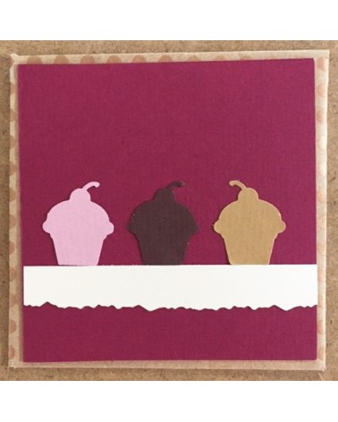 Mini carte cup cake avec enveloppe