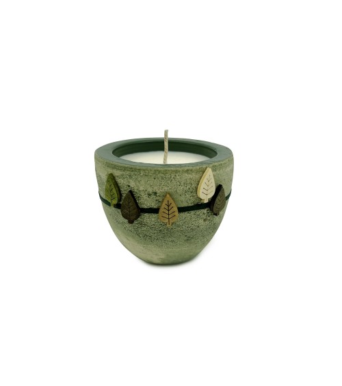 Bougie pot Grevel vert- Amande douce