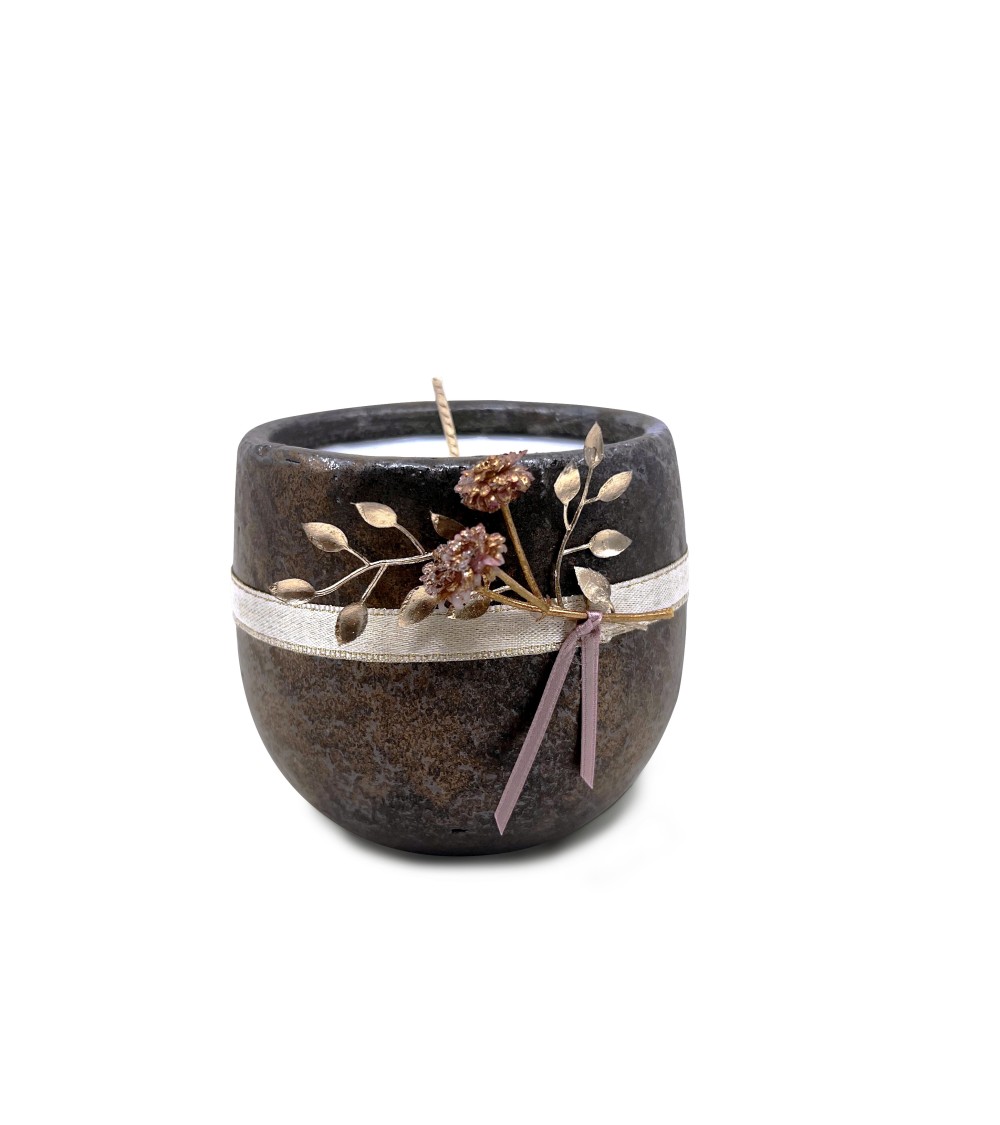 Bougie pot terre cuite Rusty - Santal