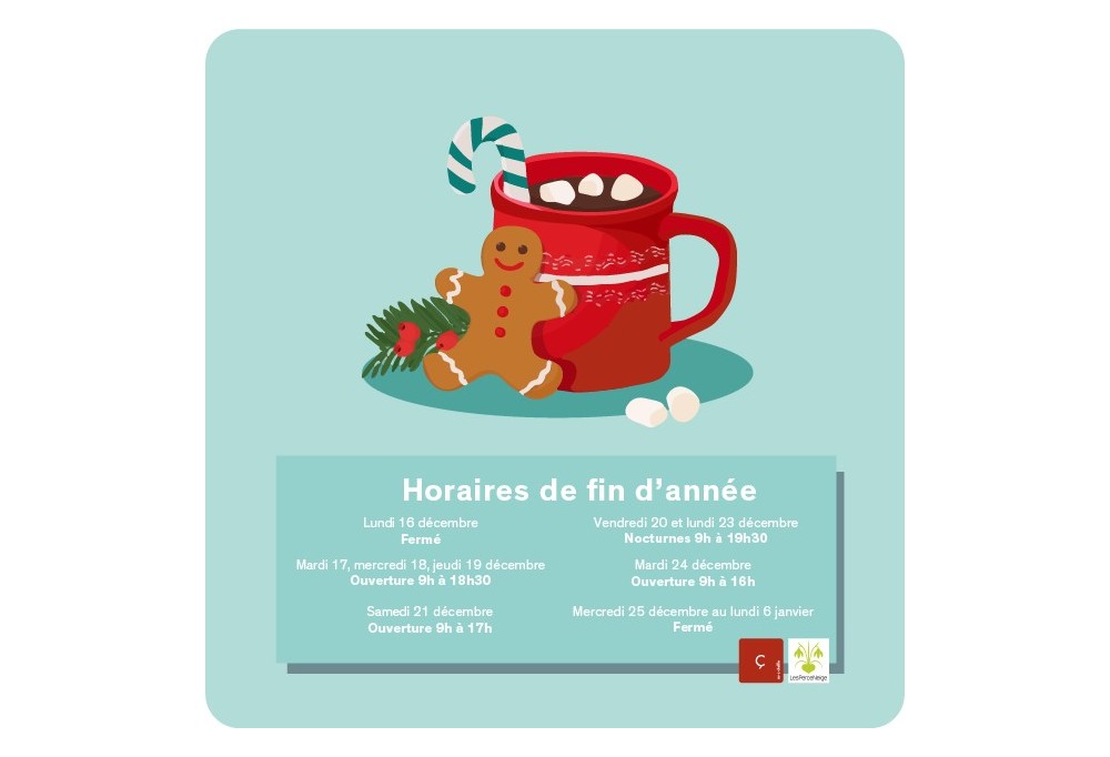 Horaires de fin d'année